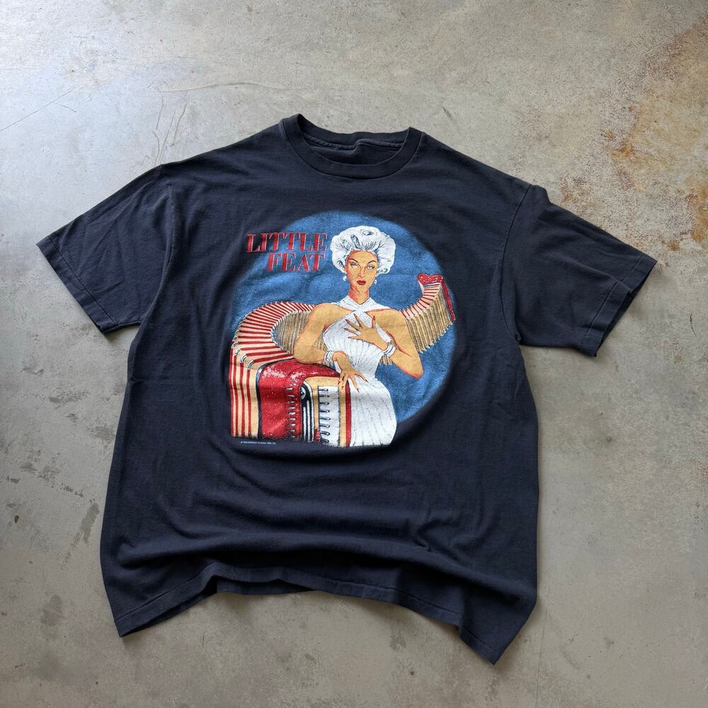 Vintage 80’s Little Feat Classic Rock Band Tee Retro Graphic T-shirt Size Large